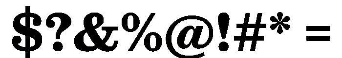 Caslon Ionic Bold Font OTHER CHARS