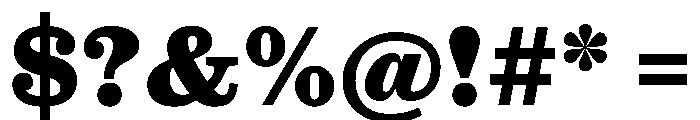 Caslon Ionic Extrabold Font OTHER CHARS