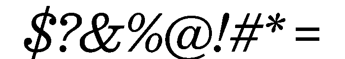 Caslon Ionic Light Italic Font OTHER CHARS