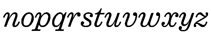 Caslon Ionic Light Italic Font LOWERCASE
