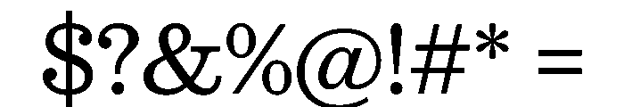 Caslon Ionic Light Font OTHER CHARS