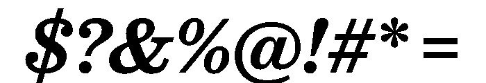 Caslon Ionic Medium Italic Font OTHER CHARS