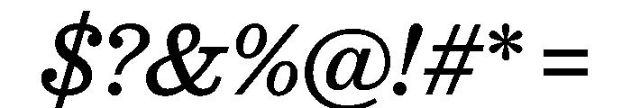 Caslon Ionic Regular Italic Font OTHER CHARS