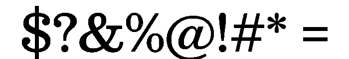 Caslon Ionic Regular Font OTHER CHARS