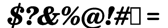 Caslon Ionic Rounded Bold Italic Font OTHER CHARS