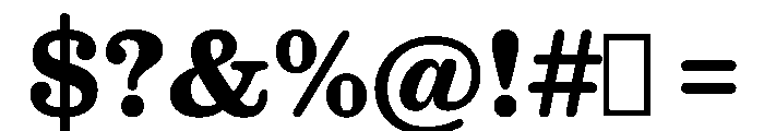 Caslon Ionic Rounded Bold Font OTHER CHARS