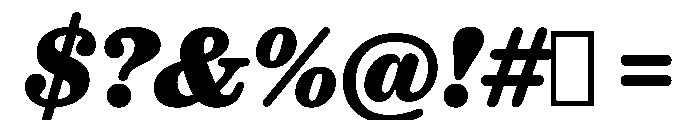 Caslon Ionic Rounded Extrabold Italic Font OTHER CHARS