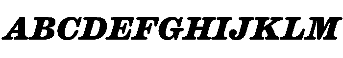 Caslon Ionic Rounded Extrabold Italic Font UPPERCASE