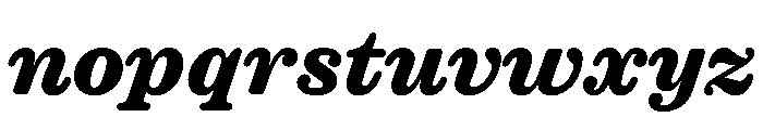 Caslon Ionic Rounded Extrabold Italic Font LOWERCASE
