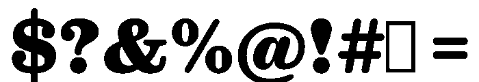 Caslon Ionic Rounded Extrabold Font OTHER CHARS