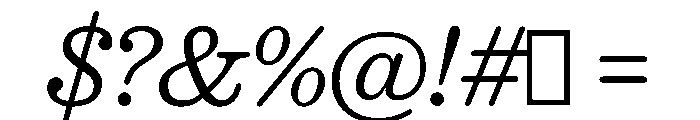 Caslon Ionic Rounded Light Italic Font OTHER CHARS