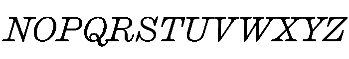 Caslon Ionic Rounded Light Italic Font UPPERCASE