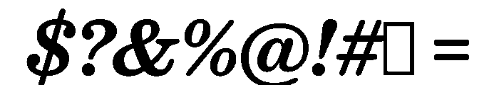 Caslon Ionic Rounded Medium Italic Font OTHER CHARS