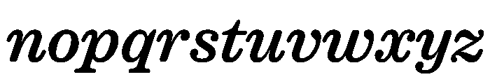 Caslon Ionic Rounded Medium Italic Font LOWERCASE