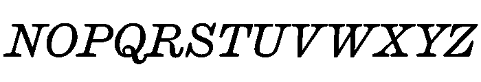 Caslon Ionic Rounded Regular Italic Font UPPERCASE