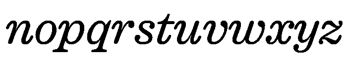 Caslon Ionic Rounded Regular Italic Font LOWERCASE