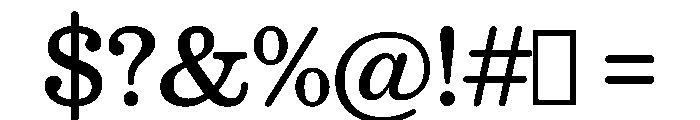 Caslon Ionic Rounded Regular Font OTHER CHARS