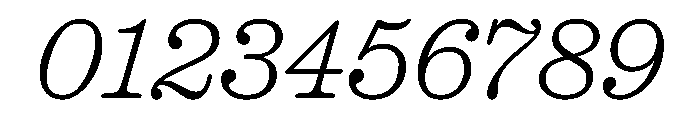 Caslon Ionic Rounded Thin Italic Font OTHER CHARS