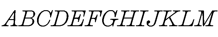 Caslon Ionic Rounded Thin Italic Font UPPERCASE