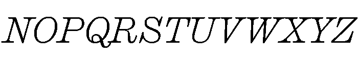 Caslon Ionic Rounded Thin Italic Font UPPERCASE