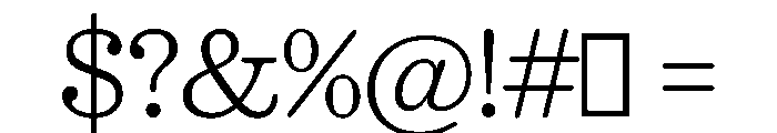 Caslon Ionic Rounded Thin Font OTHER CHARS