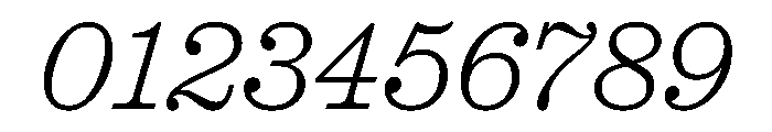 Caslon Ionic Thin Italic Font OTHER CHARS