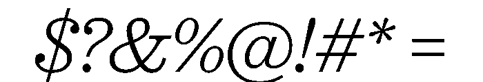 Caslon Ionic Thin Italic Font OTHER CHARS