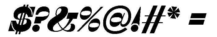 Caslon Italian Italic Font OTHER CHARS