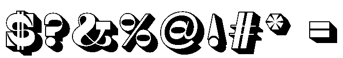 Caslon Italian Shaded Font OTHER CHARS