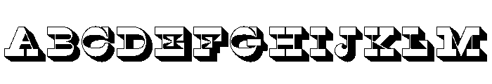 Caslon Italian Shaded Font UPPERCASE