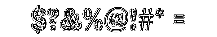 Caslon Rounded Ornamented Regular Font OTHER CHARS