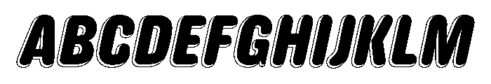 Caslon Rounded Shaded Italic Font UPPERCASE