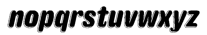 Caslon Rounded Shaded Italic Font LOWERCASE