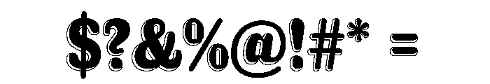 Caslon Rounded Shaded Regular Font OTHER CHARS