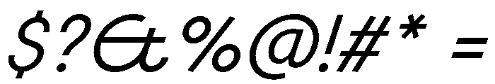 Category Regularitalic Font OTHER CHARS