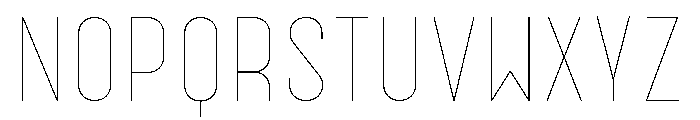 Catorze27Style1 Hairline Font UPPERCASE