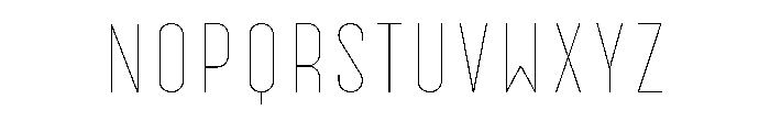 Catorze27Style1 Hairline Font LOWERCASE