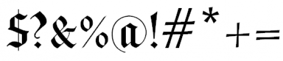 Carol Gothic Regular Font OTHER CHARS