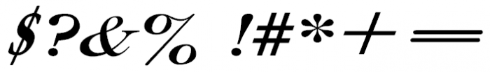 Caslon Bold Italic Font OTHER CHARS