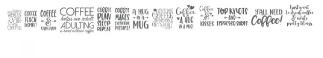 cafe au lait quote dingbat font Font UPPERCASE