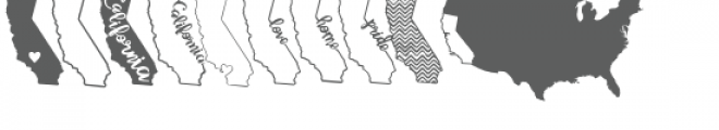 california monogram Font OTHER CHARS