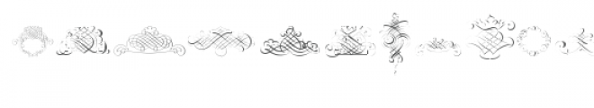 calligraphia latina soft five dingbats Font UPPERCASE