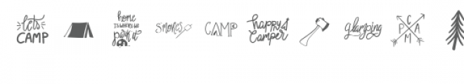 camping dingbat font Font UPPERCASE