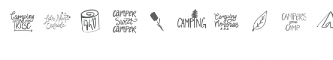 camping dingbat font Font UPPERCASE