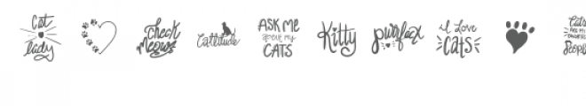 cat lover dingbat font Font UPPERCASE