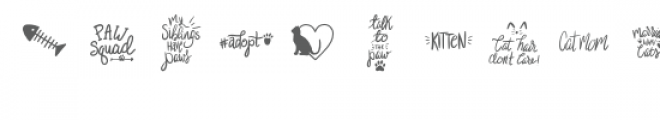 cat lover dingbat font Font UPPERCASE