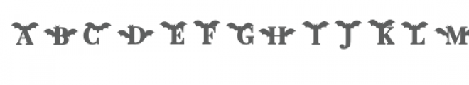 cats & bats monogram font Font LOWERCASE