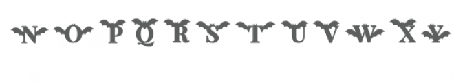 cats & bats monogram font Font LOWERCASE