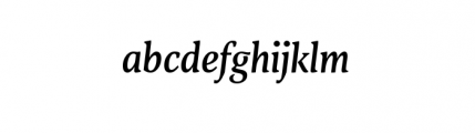 Calisia Semi Italic Font LOWERCASE