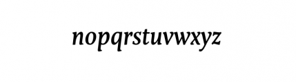 Calisia Semi Italic Font LOWERCASE